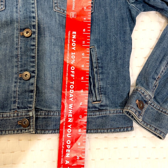 Loft denim Jean jacket. Classic 90’s boho country chic western preppy petite - Picture 5 of 6